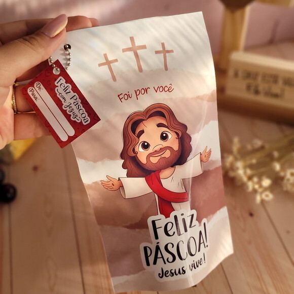 Saquinho Zip Lock - Páscoa Cristã