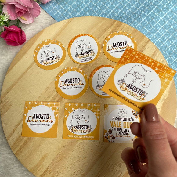 Tag para Lembrancinhas - Agosto Dourado