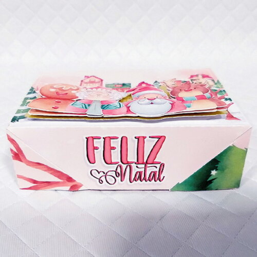 Caixa 6 Doces - Natal Aquarelado