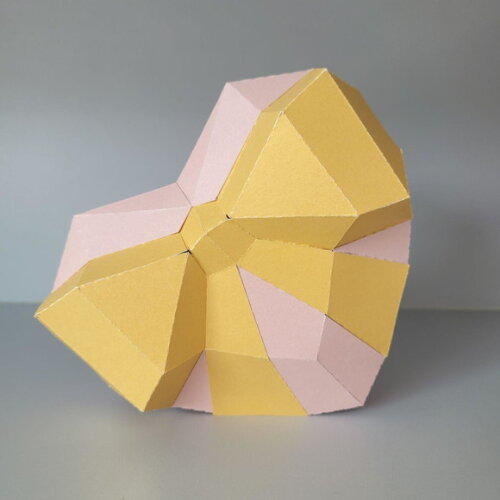 Caixa Coração 3d em Estilo Low Poly