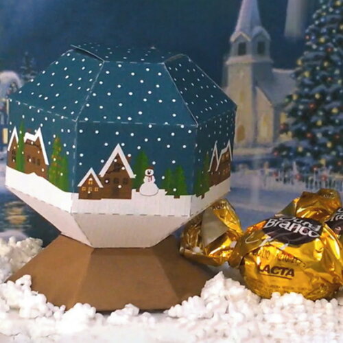 Caixa Globo de Neve Natalino