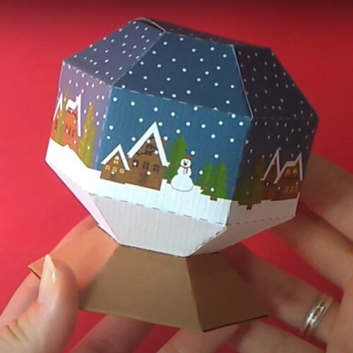 Caixa Globo de Neve Natalino