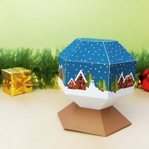 Caixa Globo de Neve Natalino