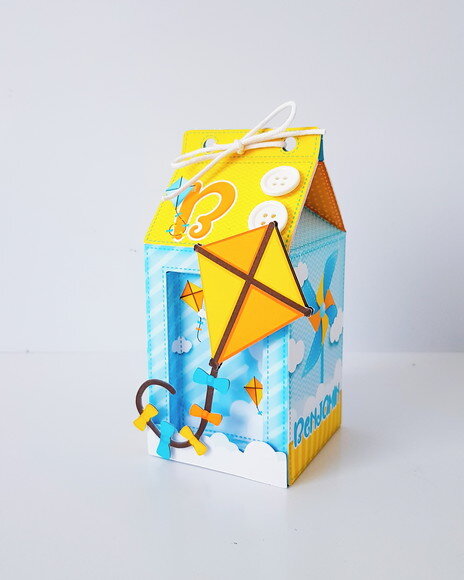 Caixa Milk com Apliques 3d - Festa Pipa