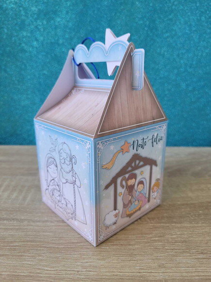 Caixa Mini Panetone / Chocotone - Natal Cristão