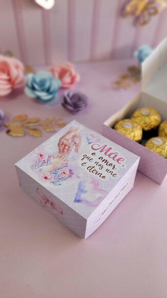 Caixa para 4 Doces - Dia das Mães