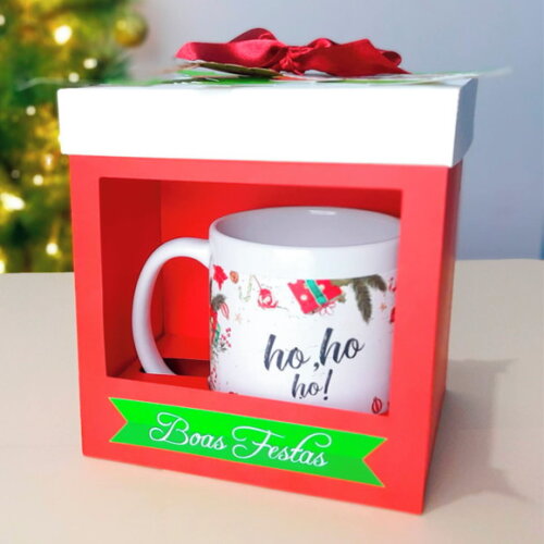 Caixa para Caneca - Natal Luxo