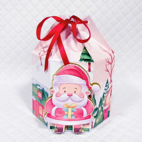 Caixa para Mini Panetone / Chocotone - Natal Aquarelado