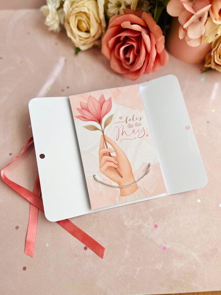 Card / Envelope / Embalagem para Pulseira - Dia das Mães