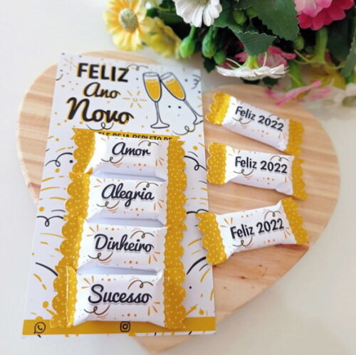 Card com 4 Balinhas - Ano Novo 2025