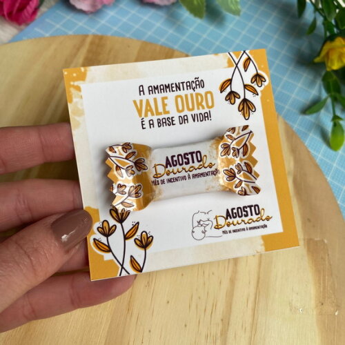 Card com Bala - Agosto Dourado