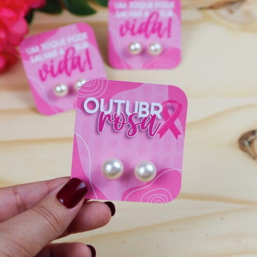 Card com Brinco - Outubro Rosa