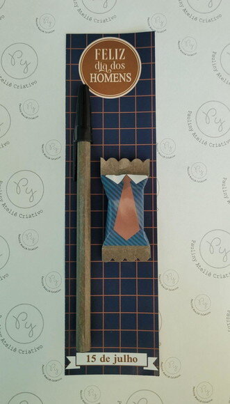 Card com Caneta e Balinha - Dia do Homem
