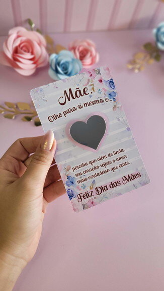 Card com Espelho de Coração