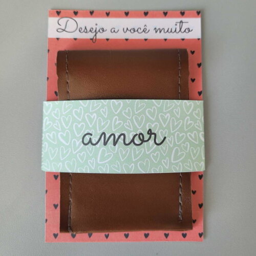 Card com Porta Cartão Carteira - Desejo à Você