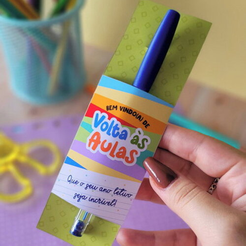 Card Porta Caneta - Volta Ás Aulas