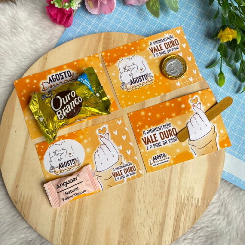 Cartão / Card para Mimos - Agosto Dourado