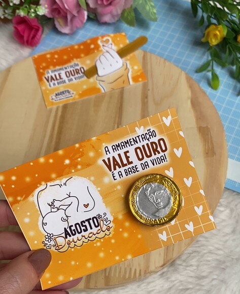 Cartão / Card para Mimos - Agosto Dourado