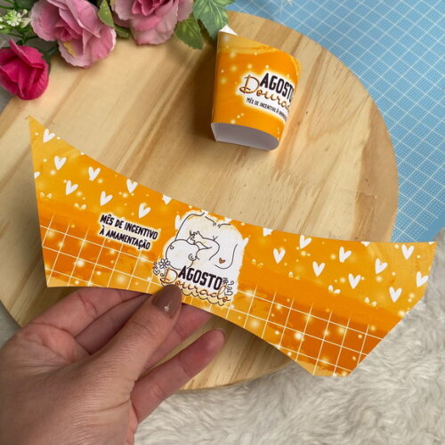 Cinta / Rótulo / Saia para Mini Suculenta - Agosto Dourado