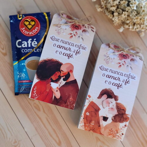 Envelope com 2 Sachês de Café 20g- Dia dos Namorados