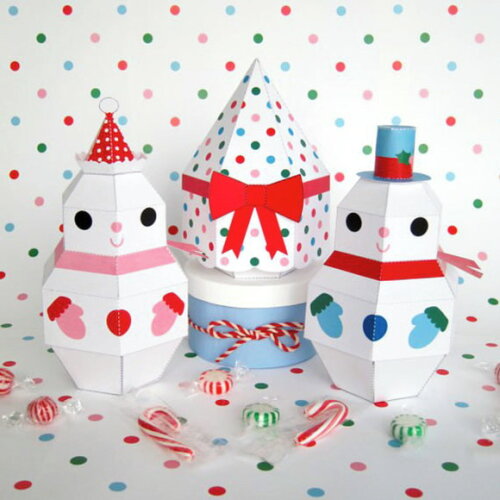 Kit Caixinhas Bonecos de Neve