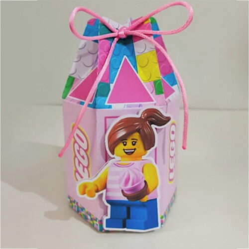 Kit Festa Lego Menina - 25 Itens e Ganhe Topo de Bolo