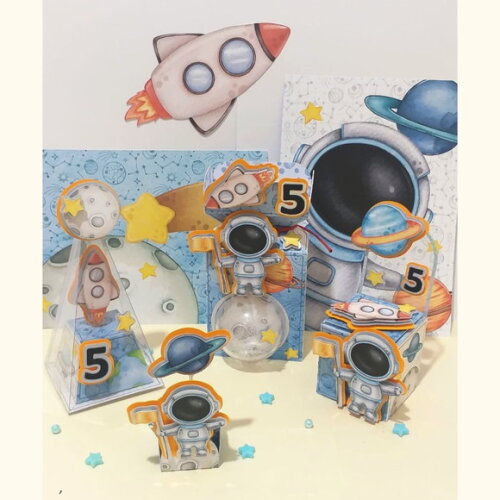 Kit Festa Luxo Astronauta - 39 Itens