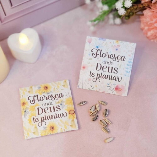 Lembrancinha / Mimo - Envelope com Sementes de Girassol
