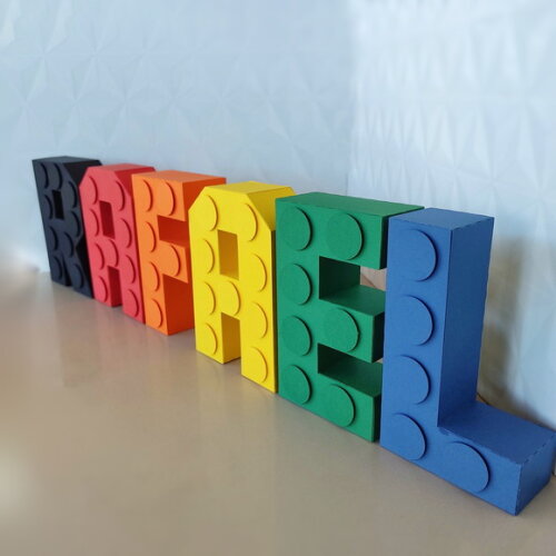 Letras e Números 3d Lego
