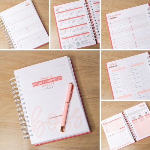 Planner Artesã Permanente c/ Planejador de Conteúdo Infinito