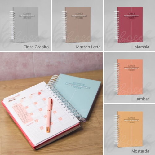 Planner Empreendedora Permanente com Planejador de Conteúdo