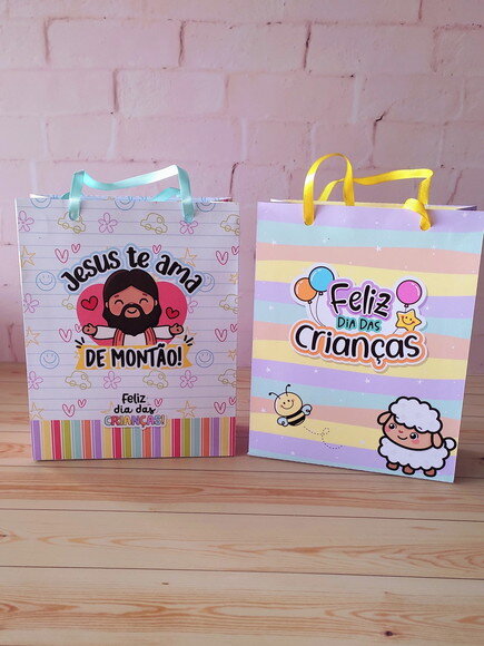 Sacolinha para Presente - Dia das Crianças - Cristão