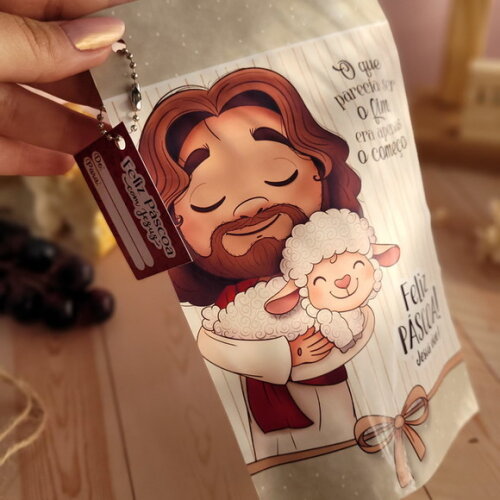 Saquinho Zip Lock - Páscoa Cristã