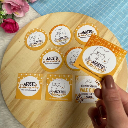Tag para Lembrancinhas - Agosto Dourado