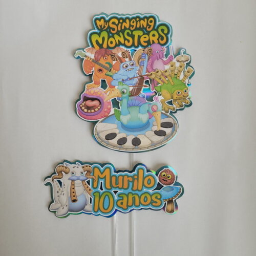 Topo de Bolo Monsters