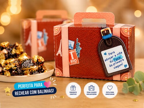 Caixa Maletinha - Pai de Primeira Viagem / Pai que Ama Viajar
