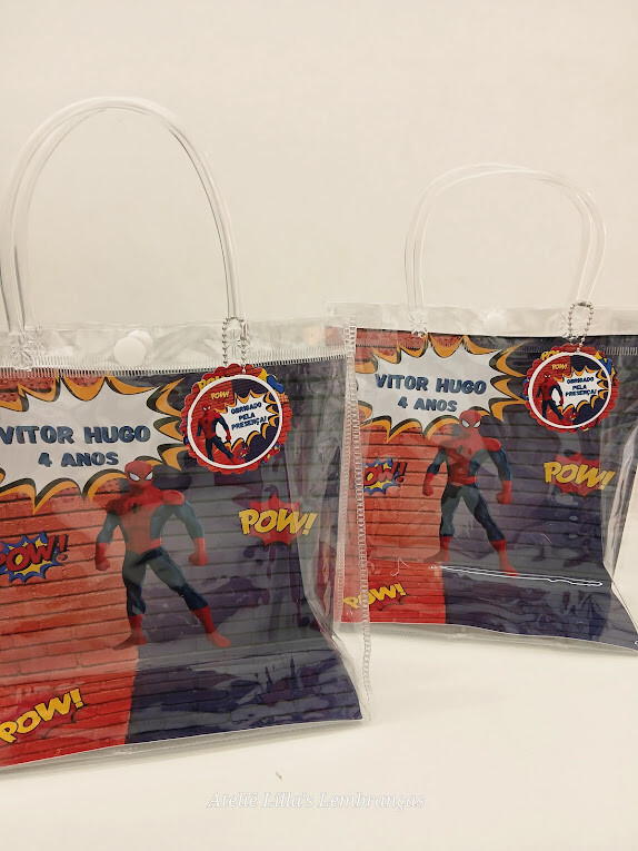 Sacola Transparente Homem Aranha