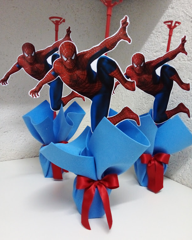 centro de mesa homem aranha