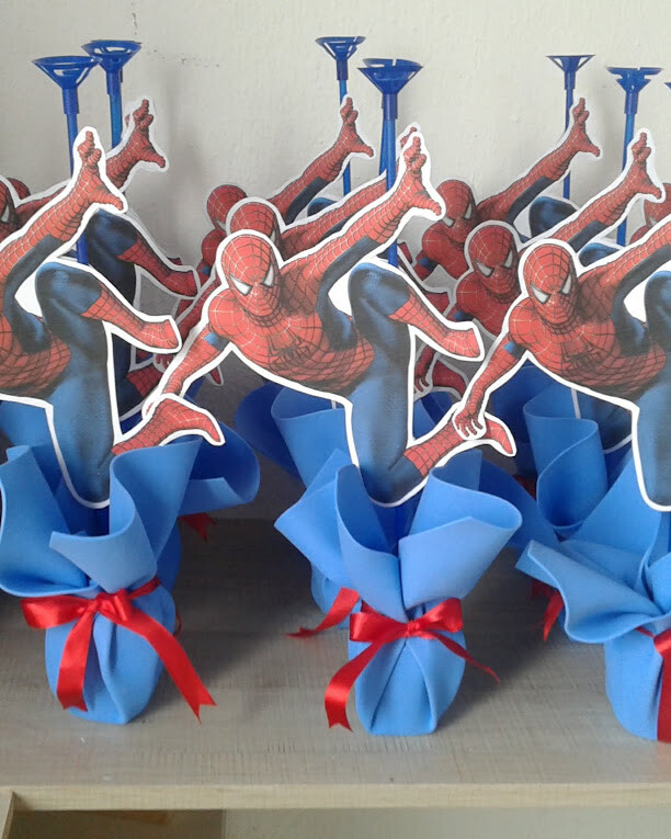 centro de mesa homem aranha