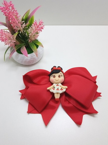 Aplique Biscuit Menina com Vestido - 3 Unidades