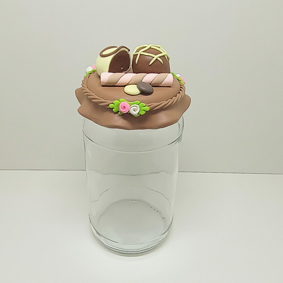 Pote de Bombons Decorados de Biscuit