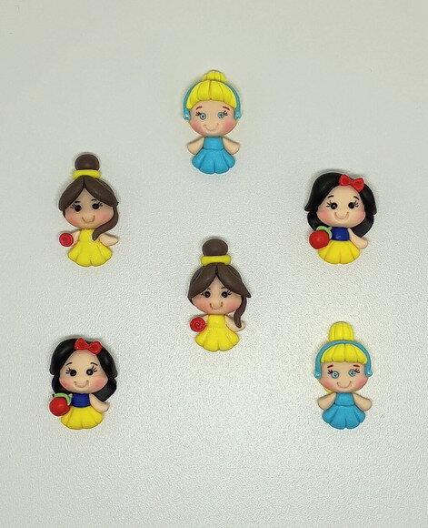 Aplique Biscuit II Princesas Diversas - 6 Unidades