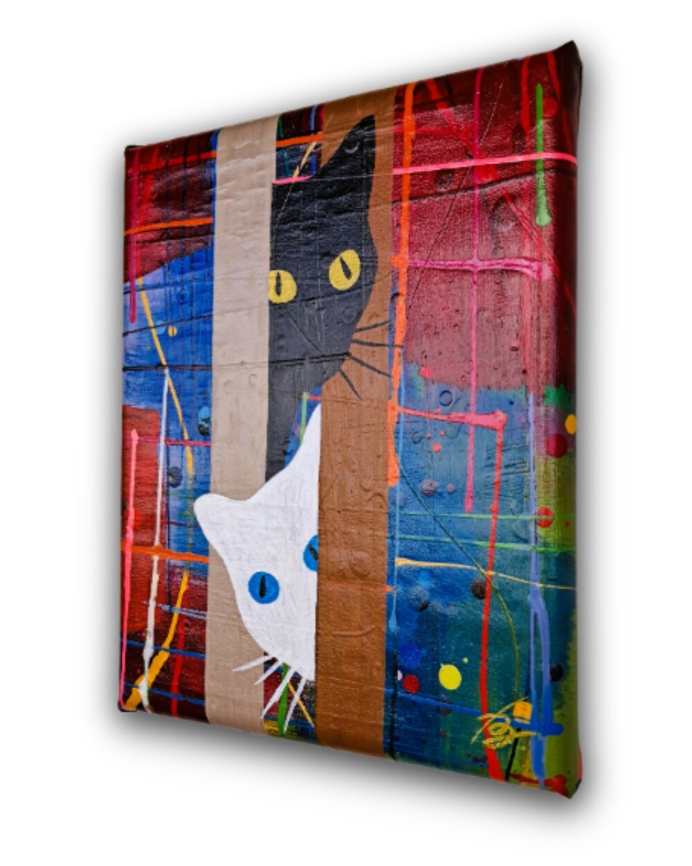 Quadro Decorativo em Acrílico Pintado a Mão para Decoração co