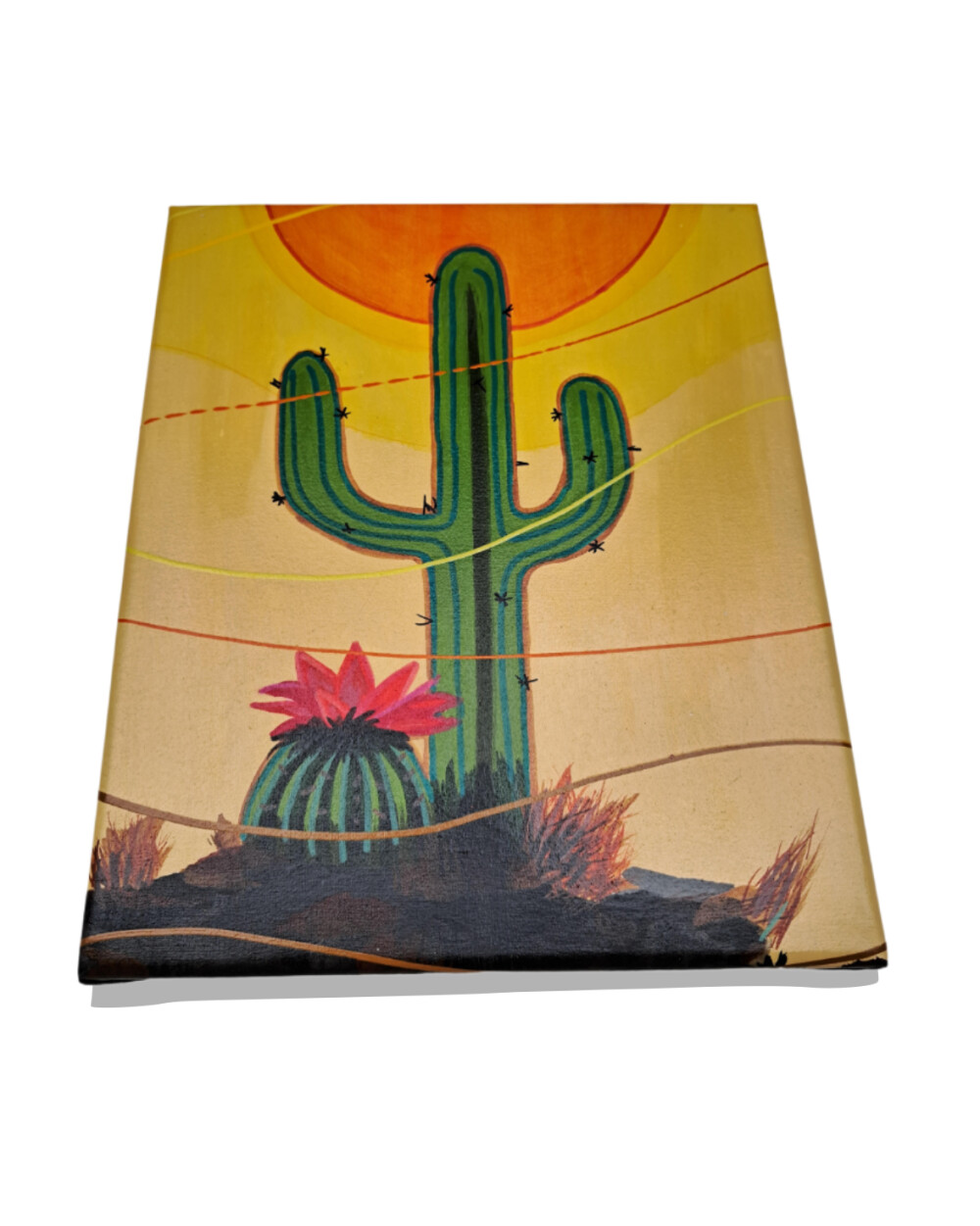 Quadro Decorativo em Acrílico Pintado a Mão Quadro Artesanal co