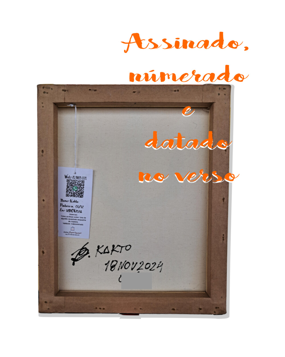 Quadro Decorativo em Acrílico Pintado a Mão Quadro Artesanal co