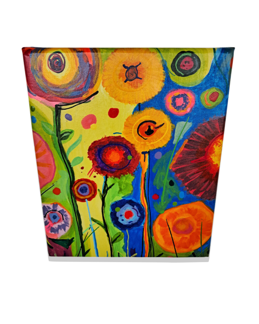 Quadro Decorativo em Acrílico Pintado a Mão Quadro Artesanal de