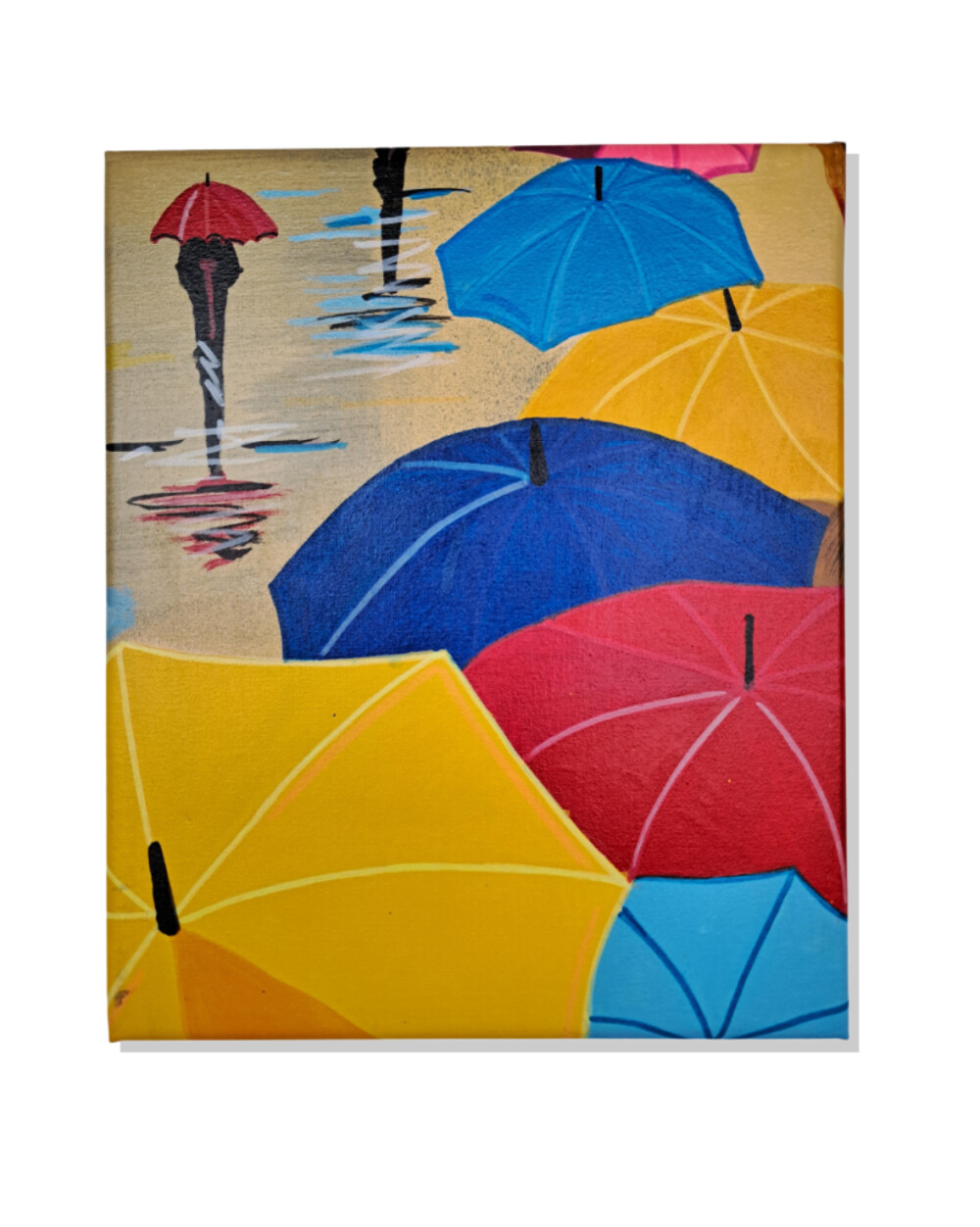 Quadro Decorativo em Acrílico Pintado a Mão Quadro Artesanal co