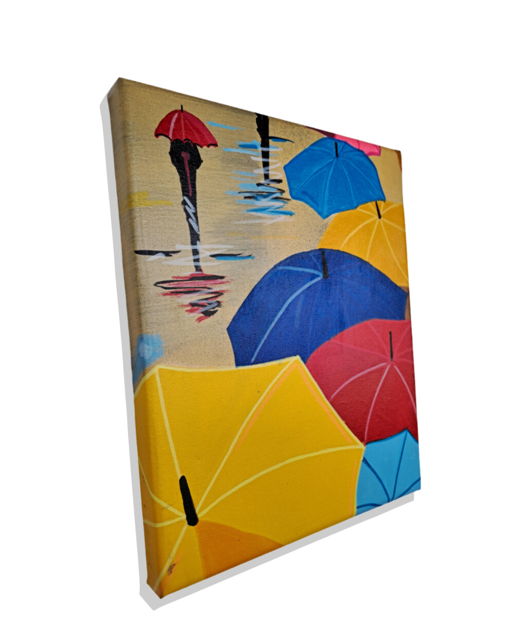 Quadro Decorativo em Acrílico Pintado a Mão Quadro Artesanal co