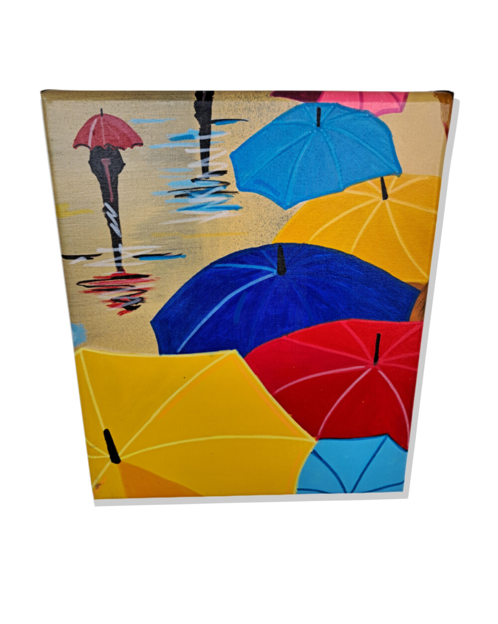 Quadro Decorativo em Acrílico Pintado a Mão Quadro Artesanal co