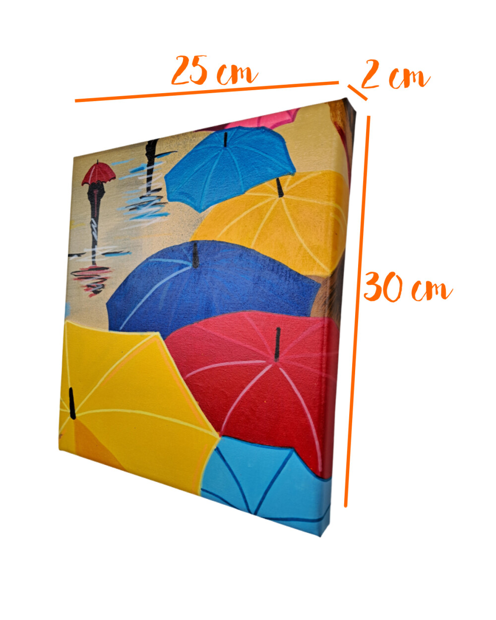 Quadro Decorativo em Acrílico Pintado a Mão Quadro Artesanal co